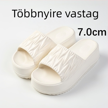 Női EVA vastag talpú magassarkú szandál, kerek orrú, EVA felső rész/belső talp/talp, nyár 2025