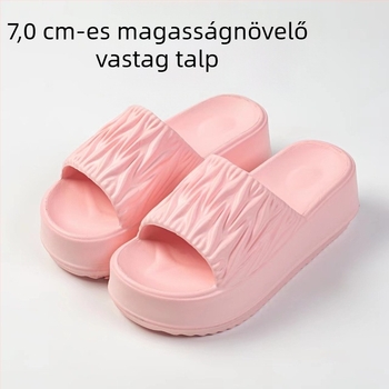Női EVA vastag talpú magassarkú szandál, kerek orrú, EVA felső rész/belső talp/talp, nyár 2025