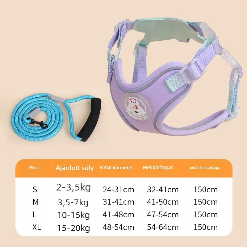 Macska és kutya univerzális anti-szökési póráz, poliészter, márka Meow and, eredet Zhejiang, kategória: vontatószalag