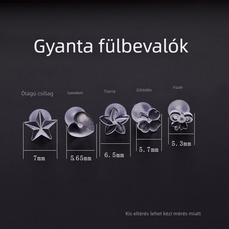 Kulana fülbevalók – műanyag/gyanta, injekciós öntéses kivitelezés, geometriai stílusú, egyszerű dizájn, uniszex