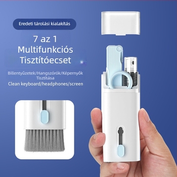 Fülhallgató tisztító toll, Modell B1, ABS, Többfunkciós tisztító készlet, OEM gyártás