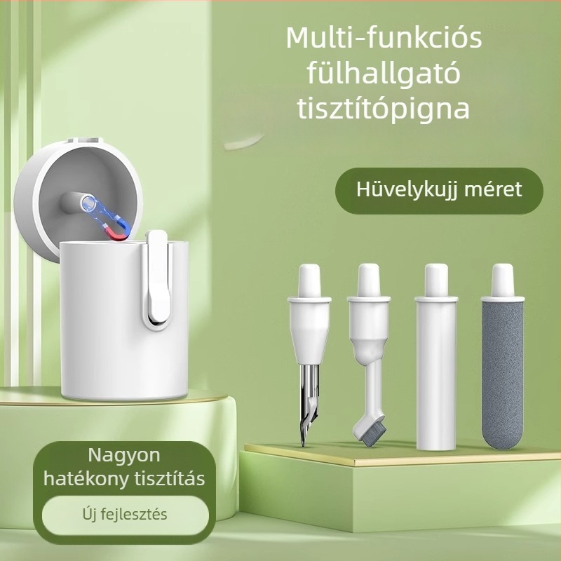 Q5D tisztító készlet fejhallgatókhoz — tisztító toll, mini hordozható poreltávolító kefék, ABS, 100G