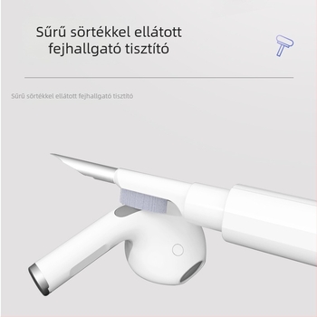 Bluetooth fülhallgató tisztító toll — univerzális kompatibilitás; műanyag test; modell Q2; súly 14,7 g; Funkció: fülhallgatók, mobiltelefonok és egyéb elektronikus eszközök tisztítása; 1 év garancia