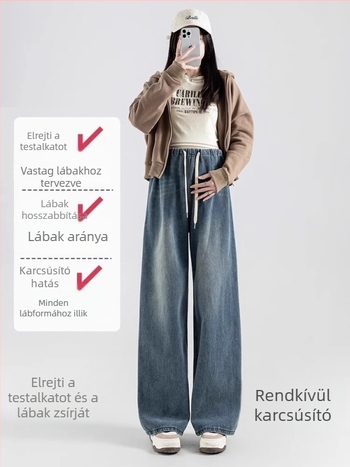 Női terhességi farmer nadrág denim, has támogatás nélkül, tavasz-nyár stílus, egyenes, széles szárú