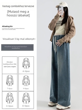 Női terhességi farmer nadrág denim, has támogatás nélkül, tavasz-nyár stílus, egyenes, széles szárú