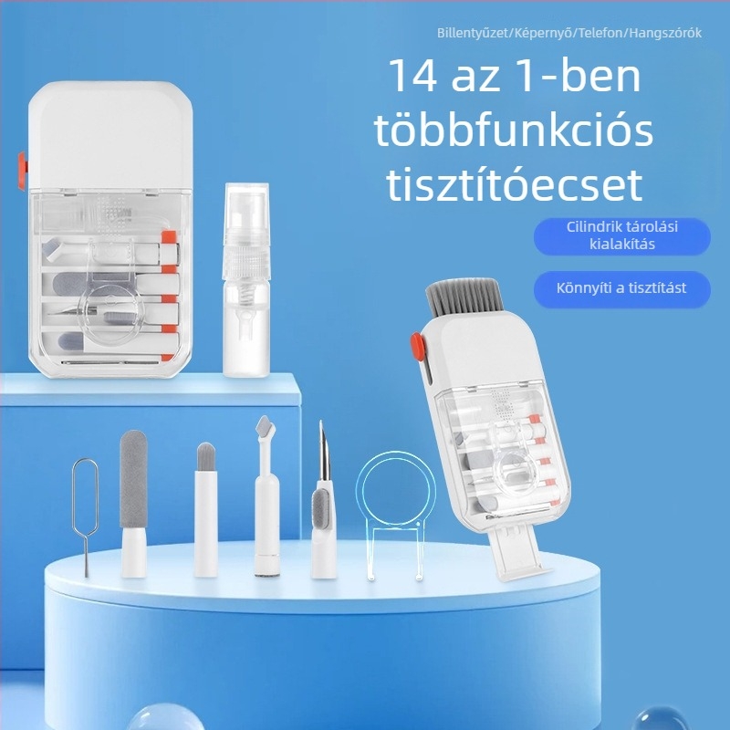 Q14 tisztító készlet, 14-in-1 ABS készlet laptopokhoz, okostelefonokhoz és tabletekhez