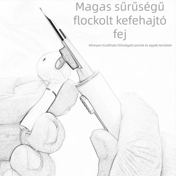Fülhallgató tisztító toll - univerzális tisztító eszköz, műanyag váz, 2024-ben bevezetve