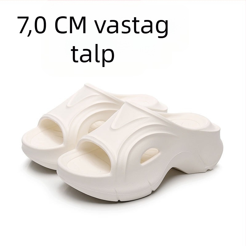 Női EVA vastag talpú szandál klínes sarokkal, csúszásmentes, otthoni használatra, puha talp