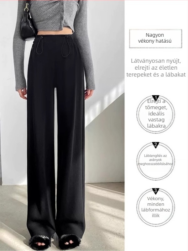 Kismama nadrág - szabad szabású, 90–95% poliészter, spandex <30%, vékony anyag, 2025 tavasz