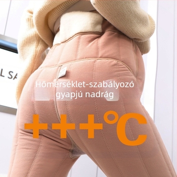 Terhes leggings fleece béléssel, vastag és meleg, magas derekú, testhezálló, fekete, plusz méret