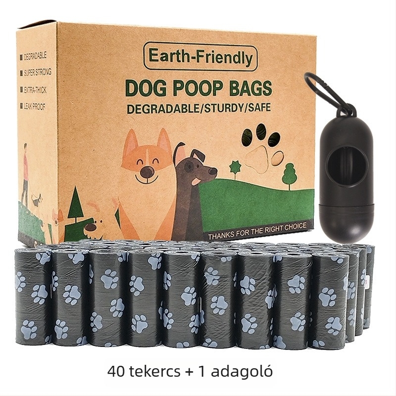 Kutyapiszok zacskók, HDPE, síknyílású kialakítás, normál vastagság, Grid márka