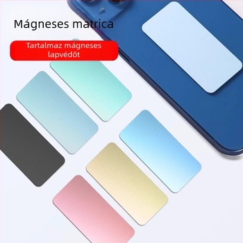 Mágneses autós telefontartó kiegészítő – ultra vékony mágneses lap, modell 1, univerzális kompatibilitás.