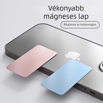 Mágneses autós telefontartó kiegészítő – ultra vékony mágneses lap, modell 1, univerzális kompatibilitás.