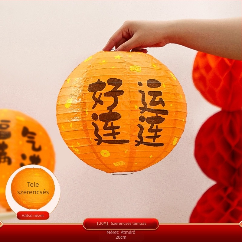 Dongyang Orange Nuoyi Bai papírlámpa – kínai stílusú lámpa, rekvizítum a helyszín elrendezéséhez