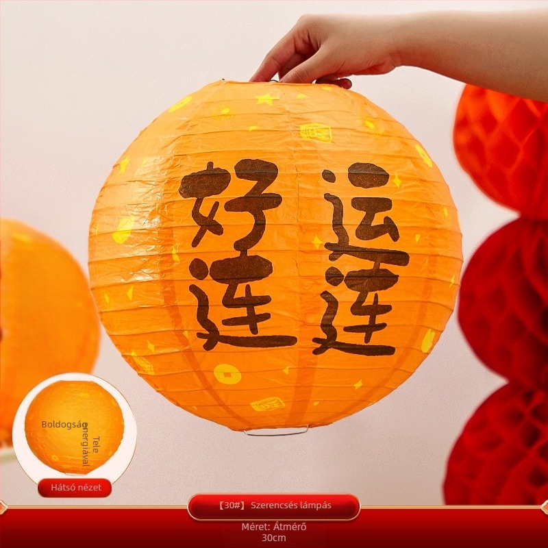 Dongyang Orange Nuoyi Bai papírlámpa – kínai stílusú lámpa, rekvizítum a helyszín elrendezéséhez