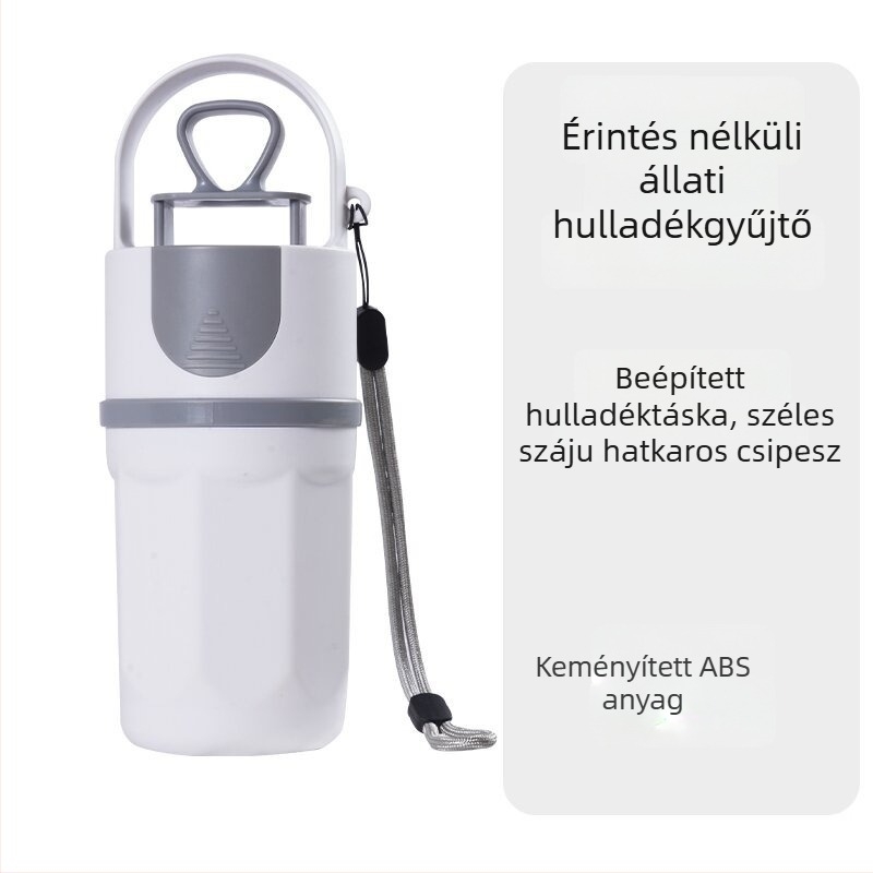 Kétfunkciós állatürülékgyűjtő és zacskótartó, műanyag, 80 darabos készlet