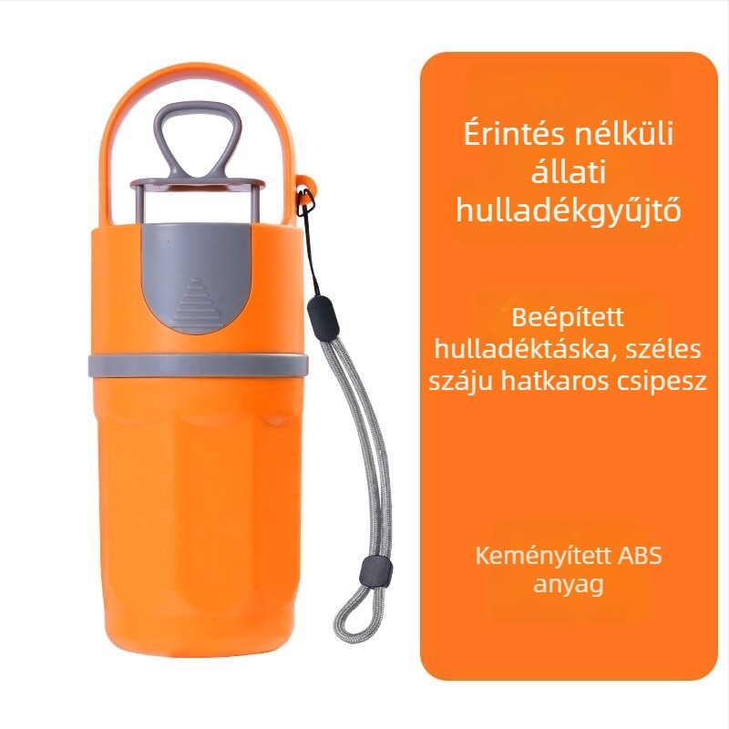 Kétfunkciós állatürülékgyűjtő és zacskótartó, műanyag, 80 darabos készlet