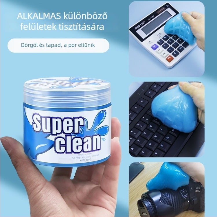 Gumis alapú tisztító gél – Town Head Crystal Edition, alkalmas laptopra, mobiltelefonra, számítógépre és digitális fényképezőgépre