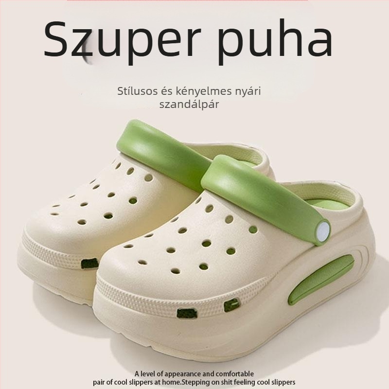 Női Crocs papucs - EVA felsőrész és talp, légáteresztő, csúszásmentes, szagtalan, 6 cm vastag talp