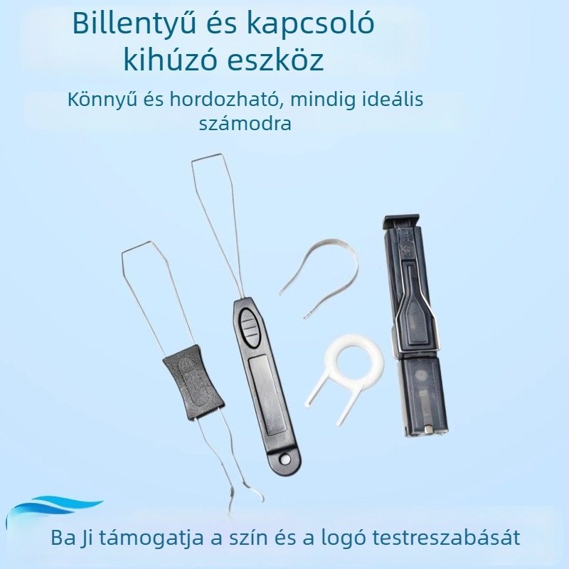 Billentyűfelhúzó billentyűzethez, kétoldalas acéldrót dizájn demontázsra, ABS anyag, márka Hundred base, modell Keycap puller
