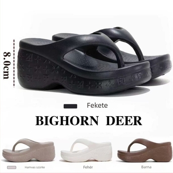 EVA flip-flop papucs klínes sarokkal, magasság növelése, slip-on, csúszásmentes