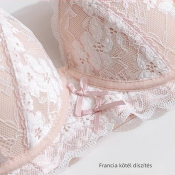 Pamut melltartó 3/4-es kosarakkal, formázott kosarak, felső része vékonyabb, alsó része vastagabb, levehető dupla vállpántok, hátul négy sor kapoccsal