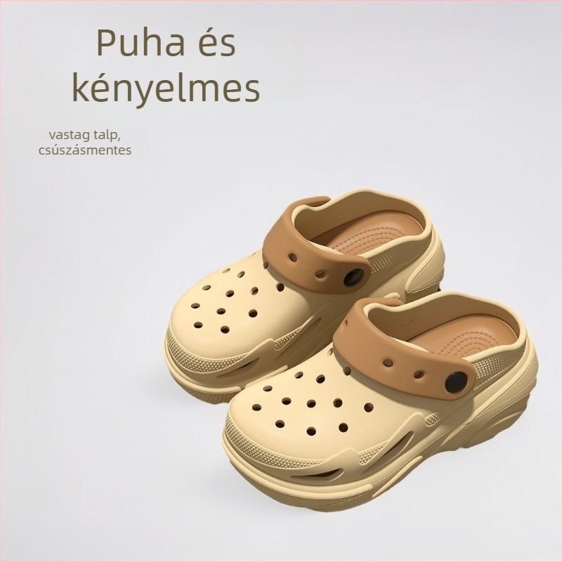 Női Crocs-stílusú lyukas szandálok nyárra, EVA talp 8 mm, vastag talp