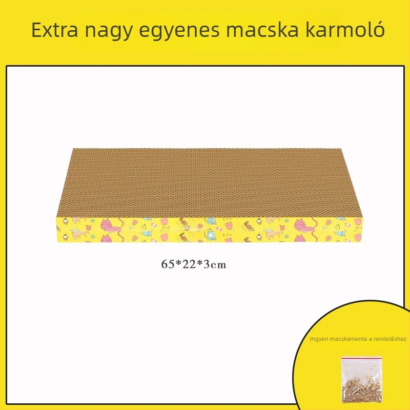 Mahaqu macska karmás tábla – vastagított, kopásálló karmacsiszoló, tál alakú macska játék hullámkartonból, aranyos stílus