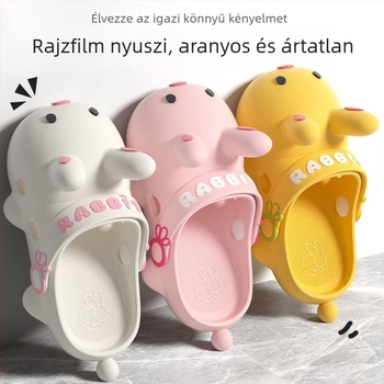 Női Crocs-stílusú szandál aranyos nyuszis dizájnnal, nyár, csúszásmentes, zárt orrú