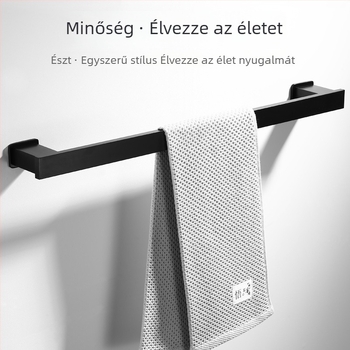 Alumínium törölközőtartó, 2 rétegű, egyszerű és modern stílusú, többfunkciós fürdőszoba tartozék, teherbírás 20 kg