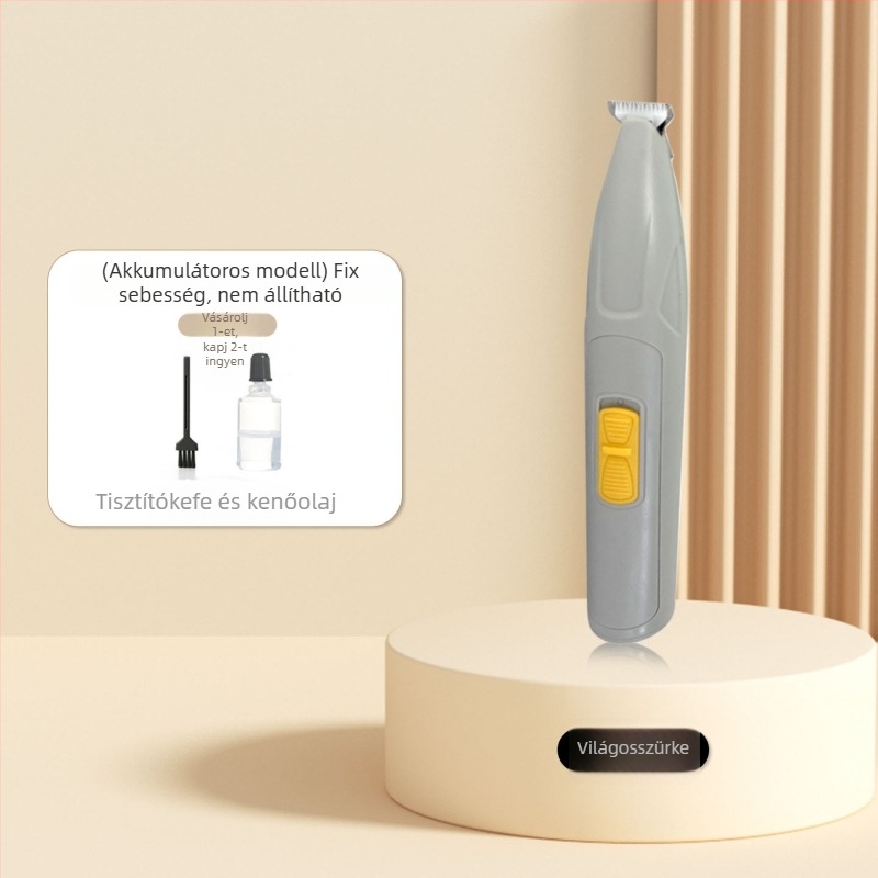 Elektromos kisállat-gondozó hajvágó – kutyák és macskák számára, vágó a szőrhöz a tappancsokon és körömcsiszoló, ABS + rozsdamentes acél