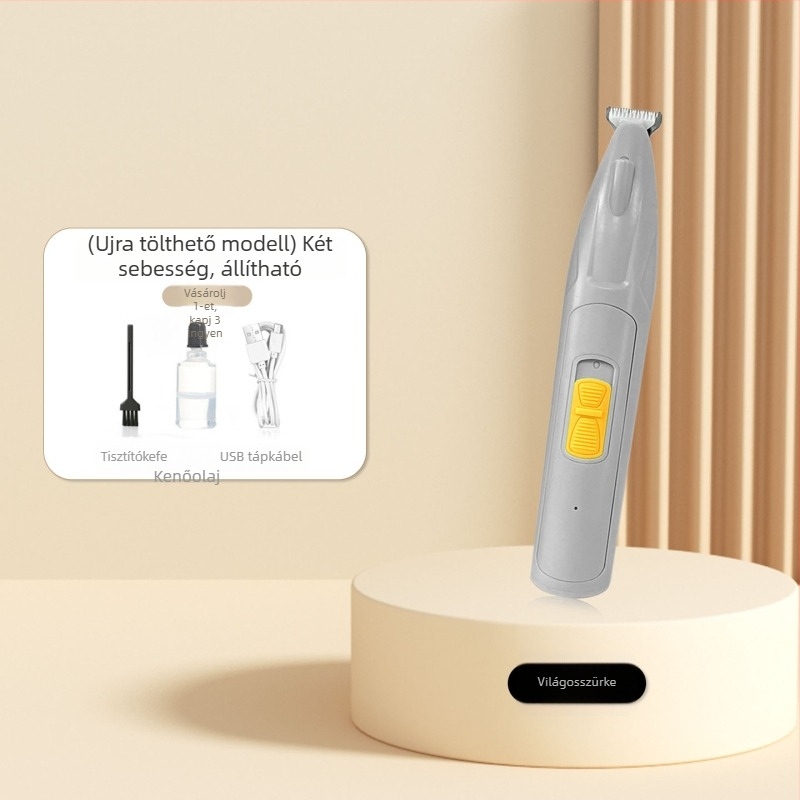 Elektromos kisállat-gondozó hajvágó – kutyák és macskák számára, vágó a szőrhöz a tappancsokon és körömcsiszoló, ABS + rozsdamentes acél