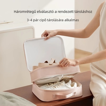 Cipőzacskó – Vízálló, Porálló, Nagy Kapacitású, Hordozható Utazáshoz (Kocka alak, Poliészter, Többfunkciós, Modern Minimalista Stílus)