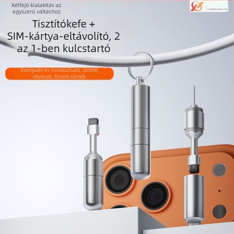 Alumínium ötvözetű tisztító SIM-kártya kioldó tűvel mobileszköz / Bluetooth rekeszhez - Modell Pj-9068, Yixuan Digital, 6 g