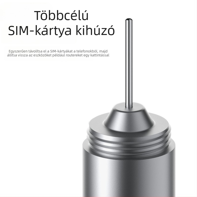 Alumínium ötvözetű tisztító SIM-kártya kioldó tűvel mobileszköz / Bluetooth rekeszhez - Modell Pj-9068, Yixuan Digital, 6 g