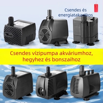 akvaráriumi merülő szivattyú víz körforgásához és szűréséhez, alsó szívóval, csendes működés