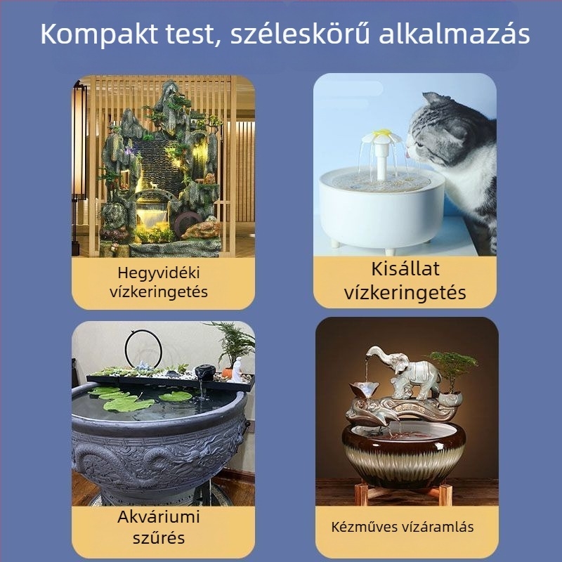 akvaráriumi merülő szivattyú víz körforgásához és szűréséhez, alsó szívóval, csendes működés