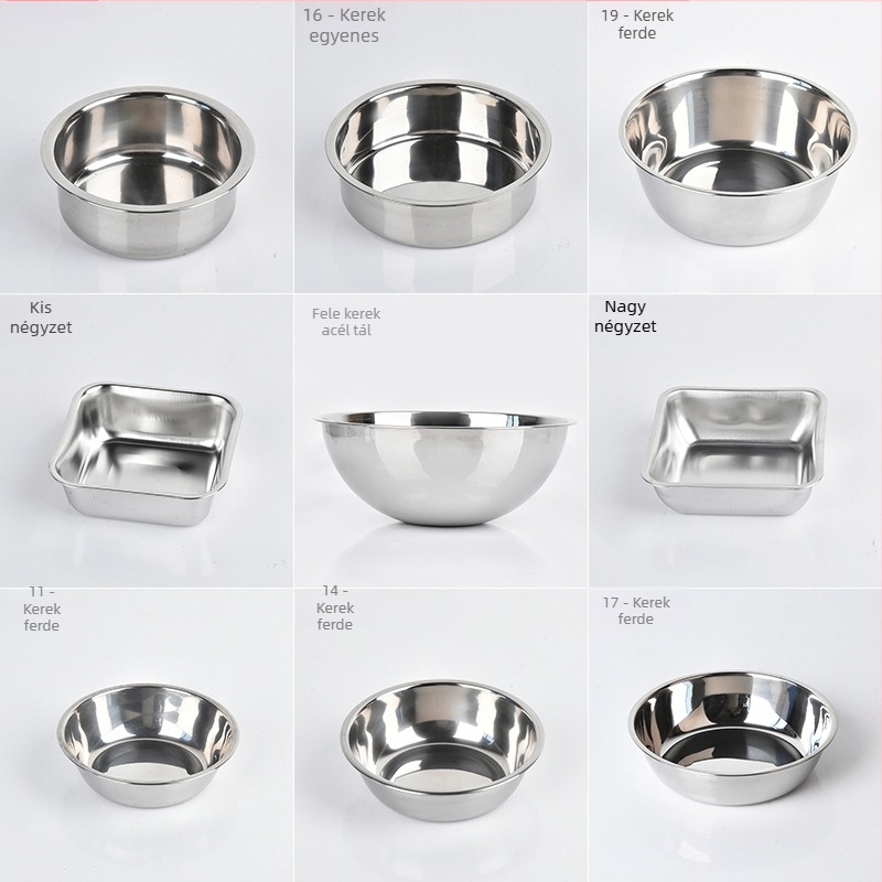 Rozsdamentes acélból készült háziállat tál | Márka: Jiaming | Kategória: Kisállat kellékek | Csomagolás: 500 db