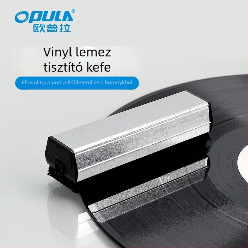 Vinyl lemezek tisztító ecsete, modell KCL-1907, anyagok: szivacs, EVA, ABS, súly 57 g, univerzális kompatibilitás