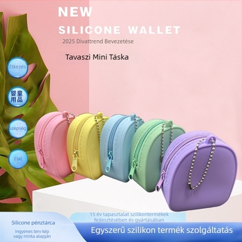Kocka alakú szilikon tároló táska kábelekhez és fejhallgatókhoz – többszörös felhasználású, utazáshoz, modern minimalista stílus.