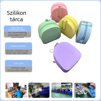Kocka alakú szilikon tároló táska kábelekhez és fejhallgatókhoz – többszörös felhasználású, utazáshoz, modern minimalista stílus.