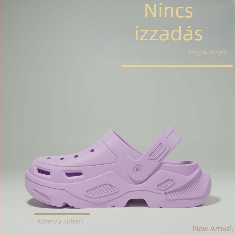 Baotou stílusú EVA papucs, EVA felső és talp, lélegző, beltéri/kültéri viselet, talp ≥3.5 cm, pároknak