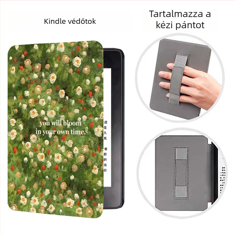 Kindle védőtok akril kemény héjával, 2024 ifjúsági kiadás, KPW6, generáció, KPW123 generáció, mágneses zár