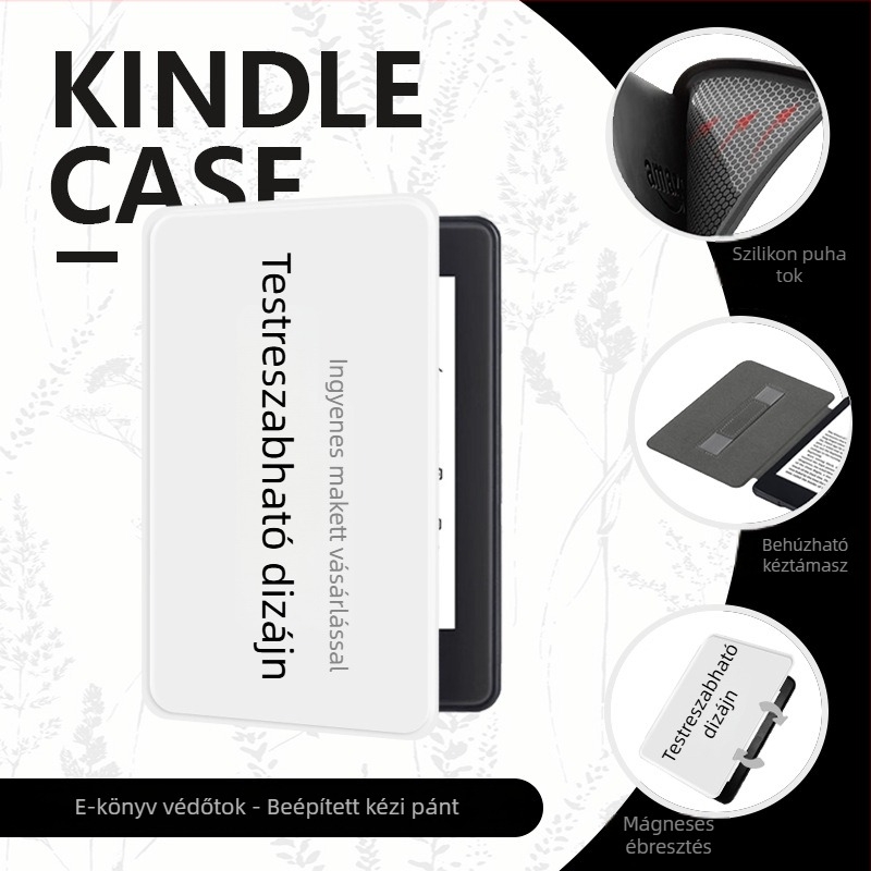 Kindle védőtok, kézi modell, KPW6, mágneses zár, puha héj, ifjúsági kiadás KPW123