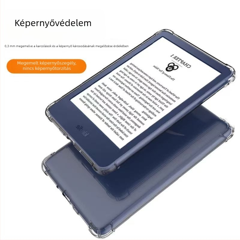 Kindle átlátszó védőtok, kompatibilis KPW5/6, Oasis és 11th modelllel, kopásálló és vízálló puha tok