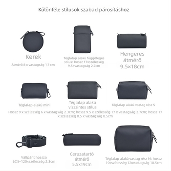 Muji szabadon összerakható tárolótáska-sorozat – utazási és mindennapi szervező: kézitáska, tolltartó, kozmetikai táska