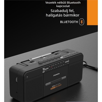 Panda 6518 Oktatási Hangrögzítő Két Hangszóróval, USB/MP3 Felvétel, Mágnes Szalag, Osztályteremhez