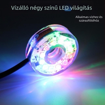 Víz alatti LED akváriumi világítás vízpumpával és rockery dekorációval