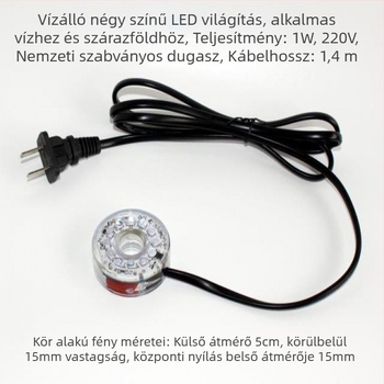 Víz alatti LED akváriumi világítás vízpumpával és rockery dekorációval
