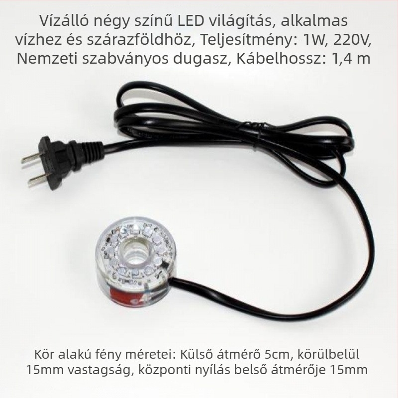 Víz alatti LED akváriumi világítás vízpumpával és rockery dekorációval